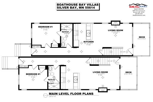 Villa 114 & Villa 116 Main Level Floor Plan