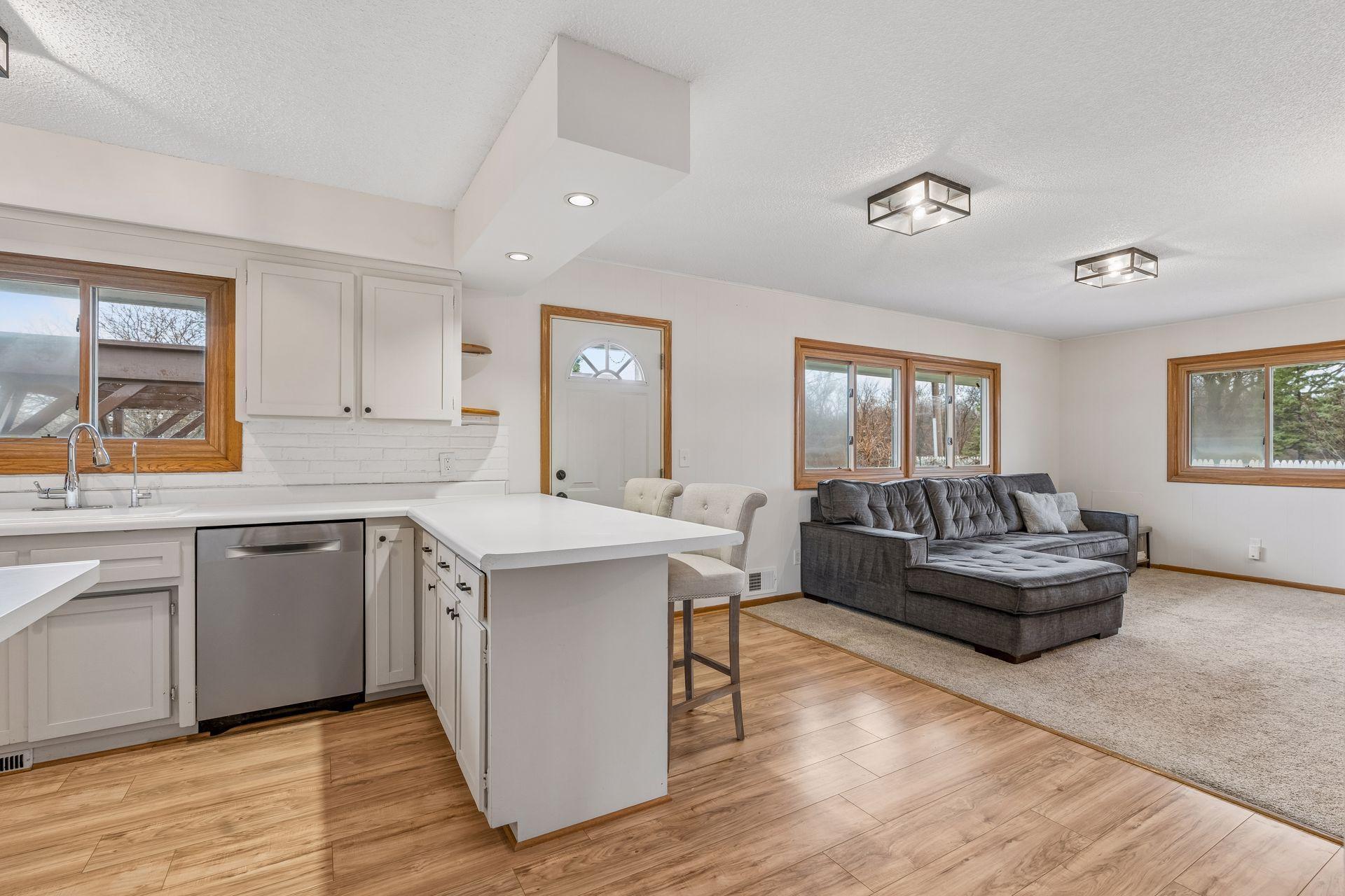 Convenient walkout to the rear patio and backyard.