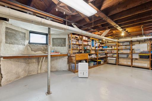 The basement is a blank canvas with opportunity to create more finished space.