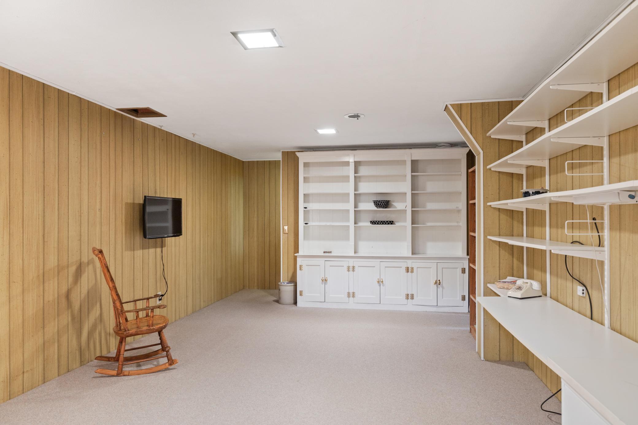 Lower level family room...
