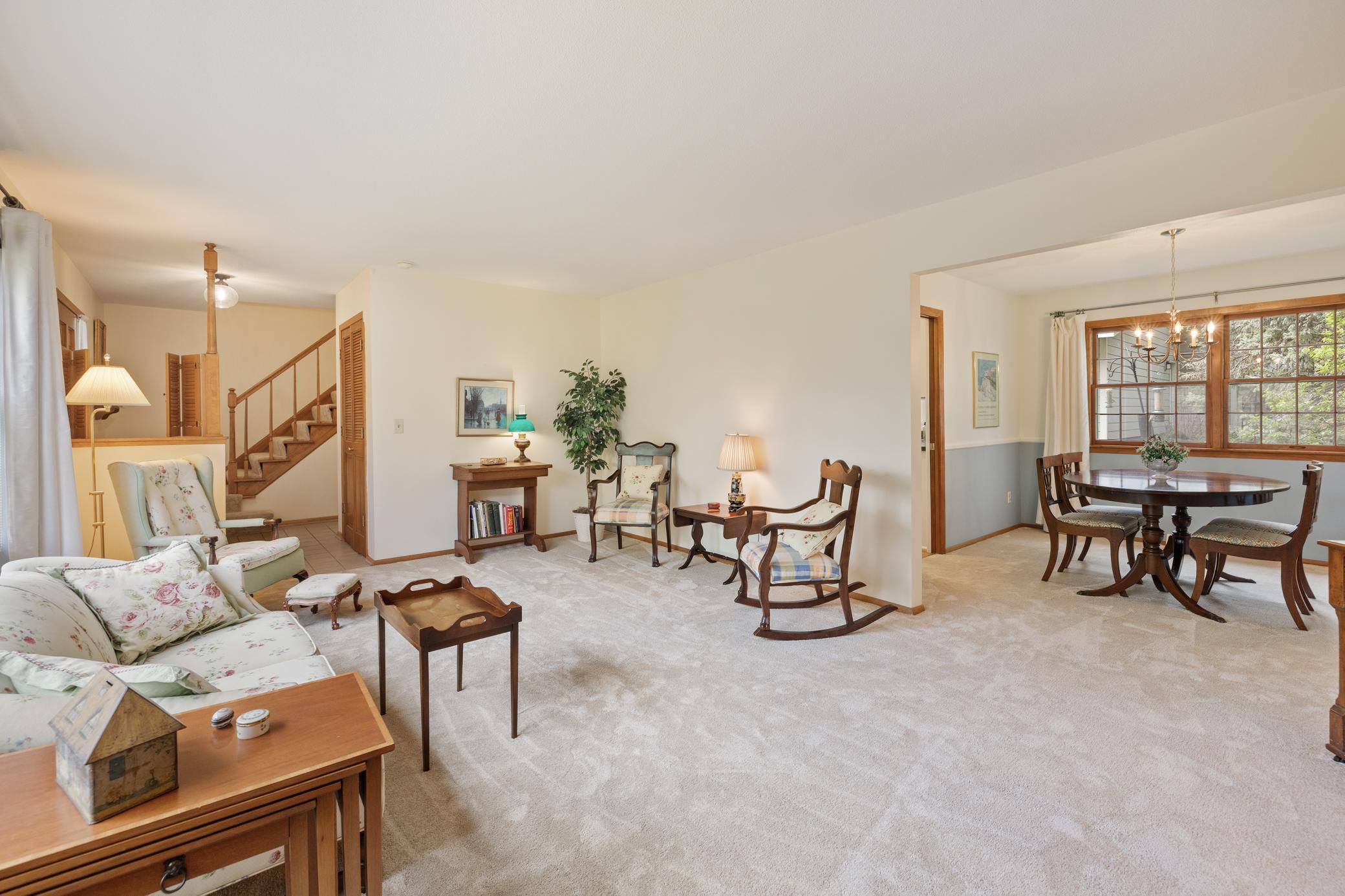 Living room adjacent to formal dining room...