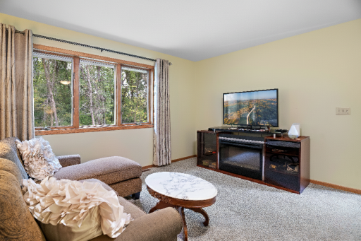 Sitting area with in the primary bedroom with lovely views.