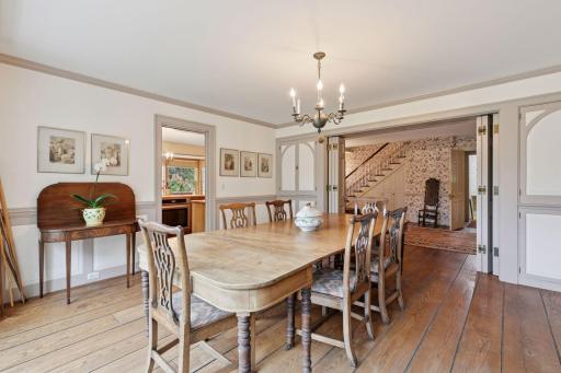 Dining room has main entry as well as door to kitchen