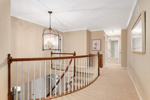 3 bedrooms on one wing of the house and primary on the other