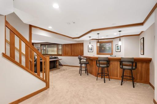 Spacious lower level, perfect for movie nights and entertaining