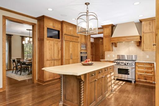 Premium appliances, generous counter space, and timeless finishes