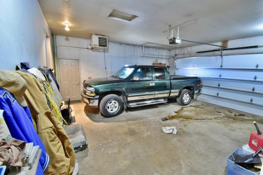 Insulated and heated garage with floor drain