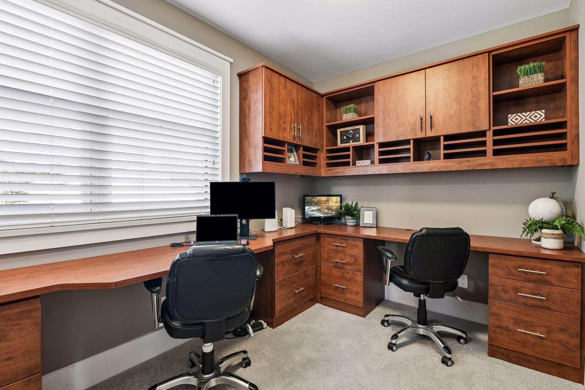 Main floor office with for two