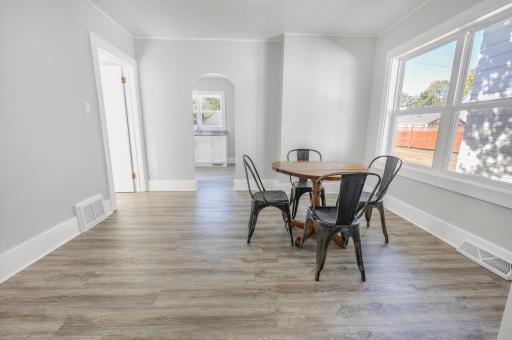 spacious dining room