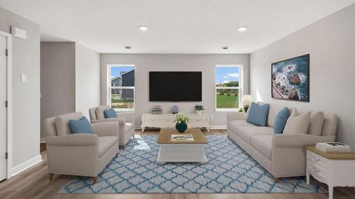 Welcome Home to The Harlow! Photo of model home, colors may vary.