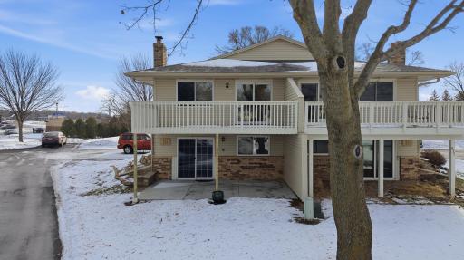 Full deck upper level and lower level patio