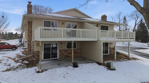 Full deck upper level and lower level patio