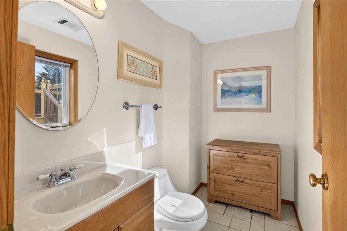 1/2 bath WITH rough-in for shower - lower