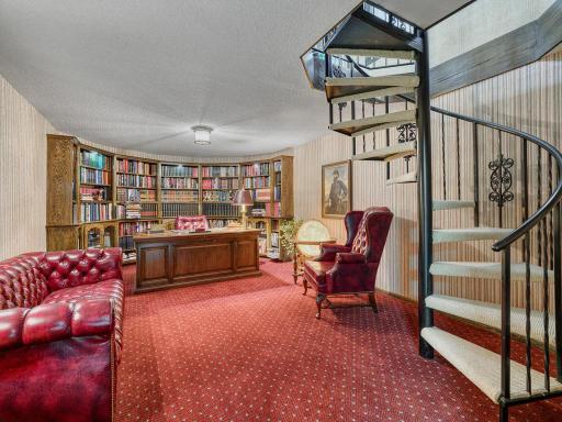You will get great amounts of work done in the home office! Dig that staircase from the sunroom!