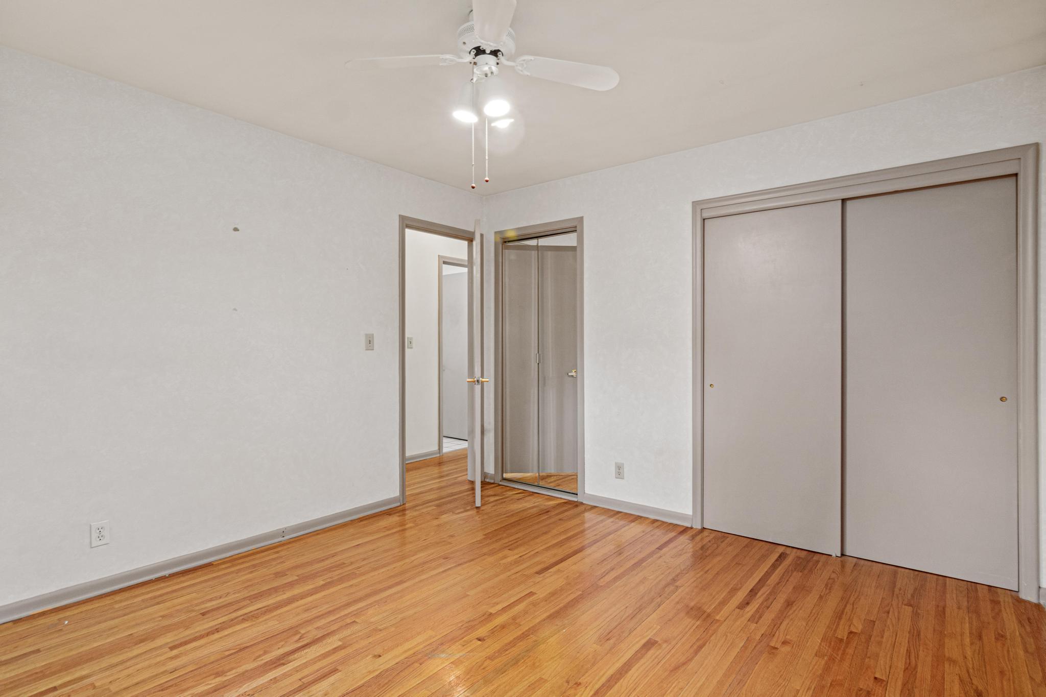 Primary Bedroom has two generous closets for extra clothes and storage!