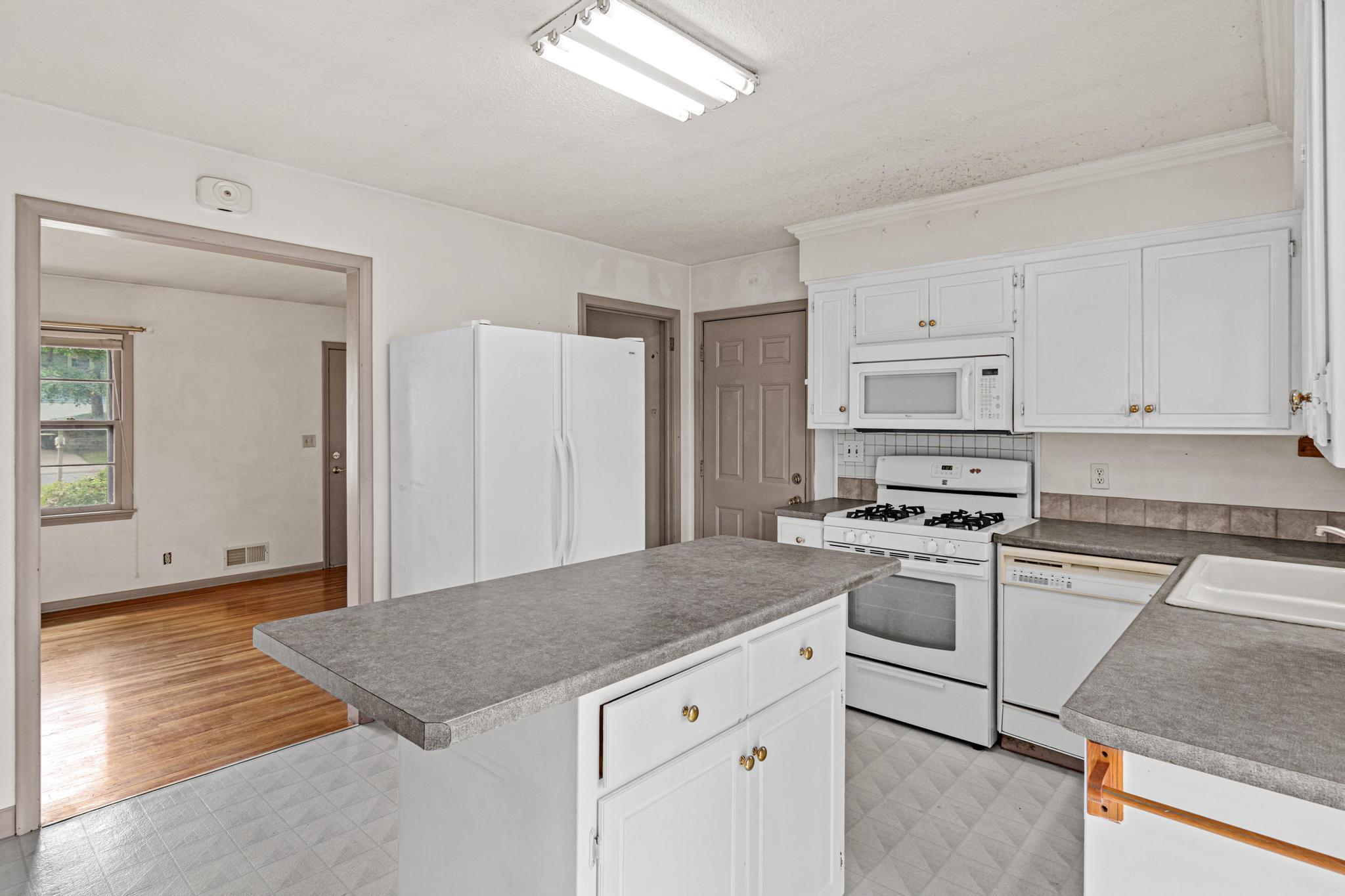 View of open floor plan-kitchen and living room!