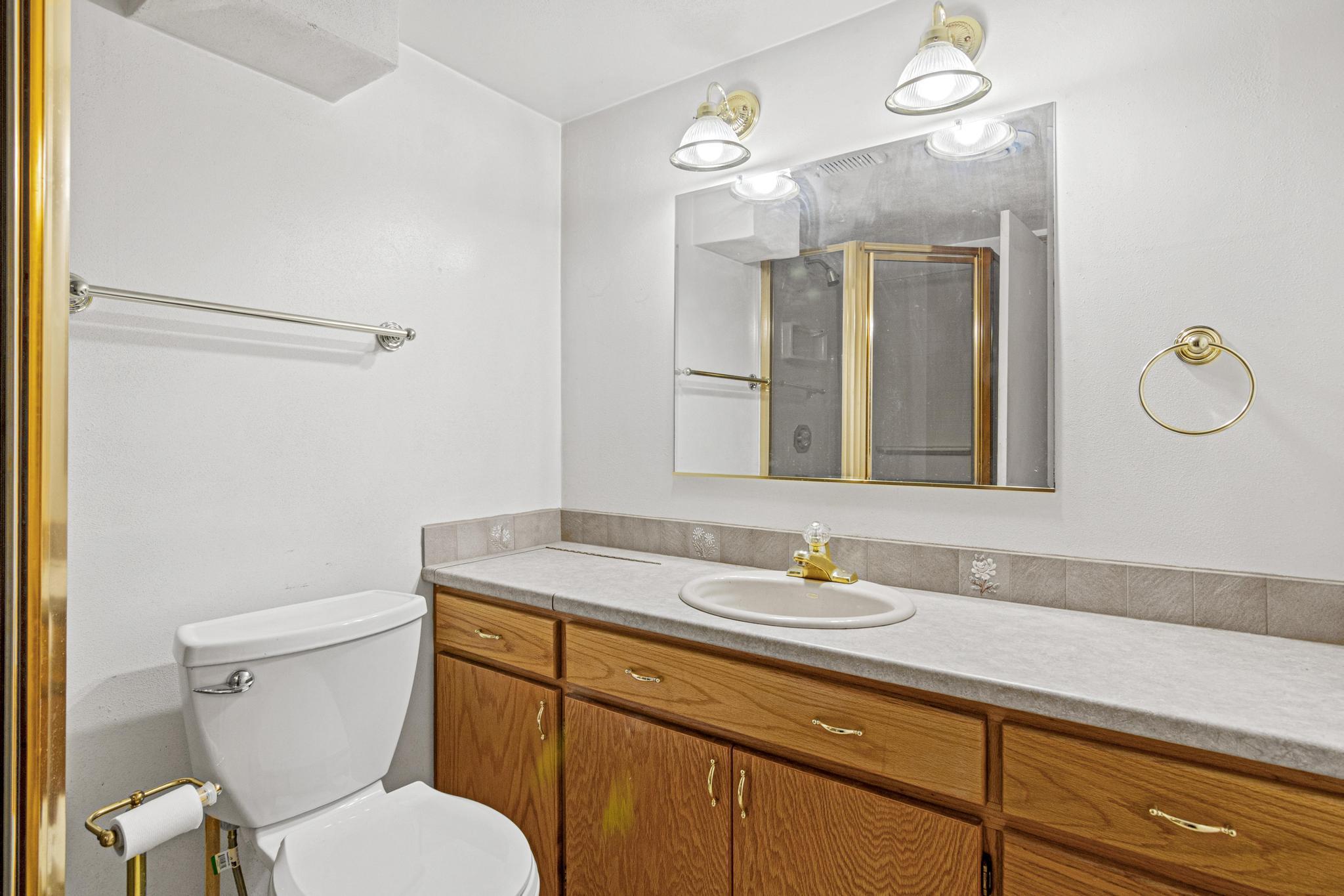 3/4 bathroom in lower level!