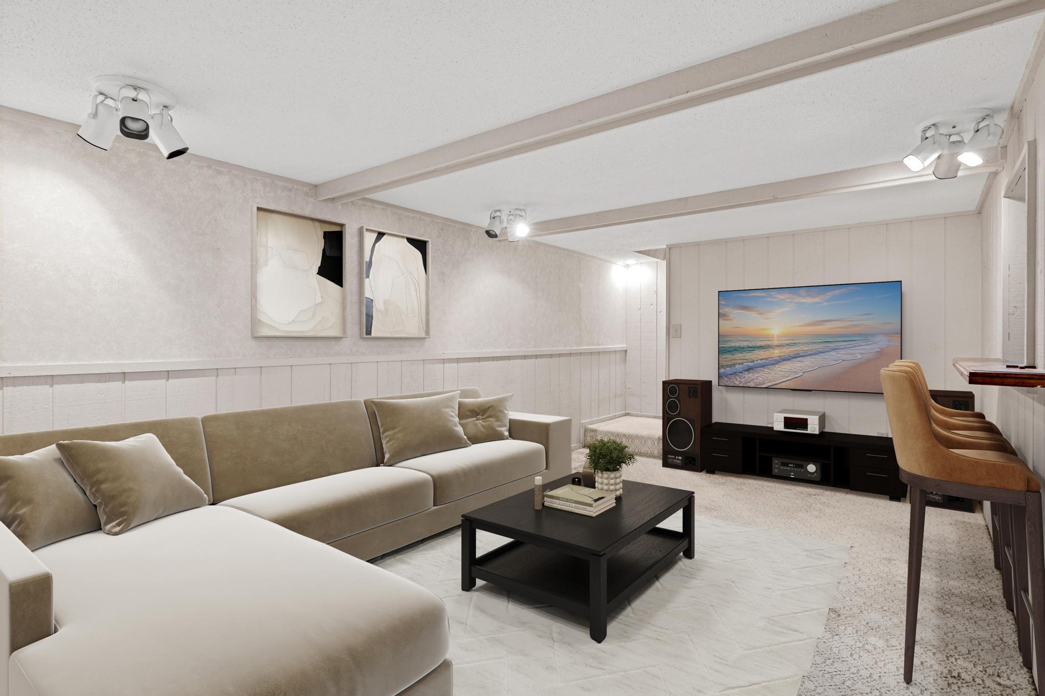 Virtual Staging-lower level family room