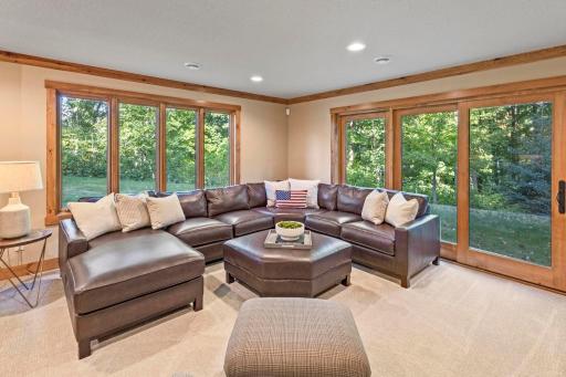 A huge family room with windows everywhere