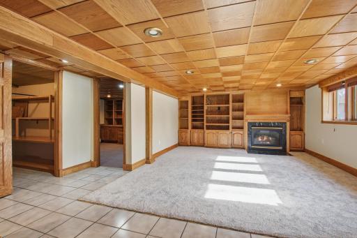 Relax by the gas fireplace & enjoy a movie with friends & family! Brand new carpet just installed!