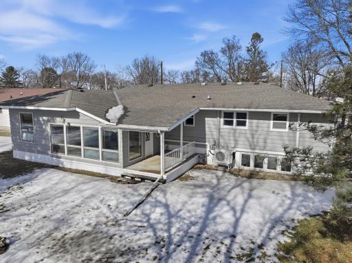 Aerial view of back 3 season porch