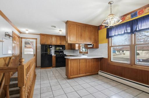 View of dining room/kitchen
