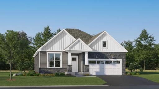 (Rendering, actual homes finishes will vary) The Salem has excellent curb appeal!