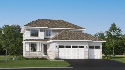 (Exterior rendering, actual homes finishes will vary) The Springfield has a stunning exterior!