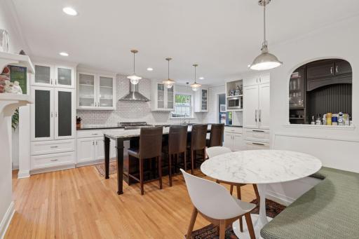 Fabulous kitchen with large island and eat-in area