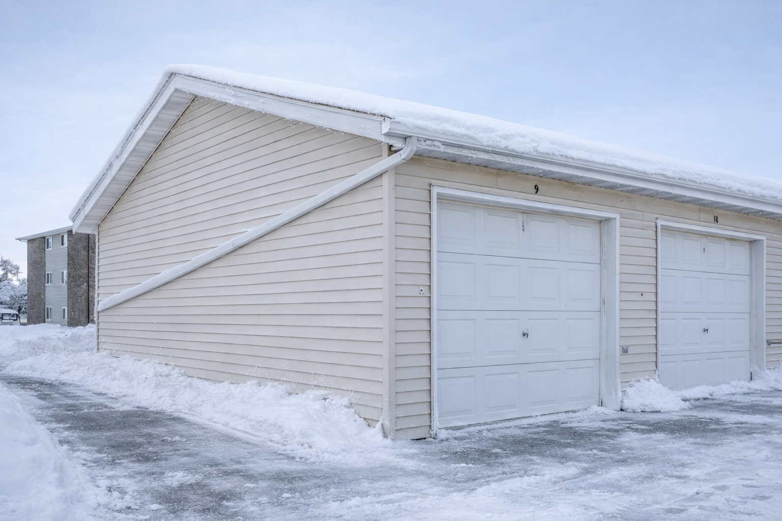 Garage - Virtually Enhanced with Snow