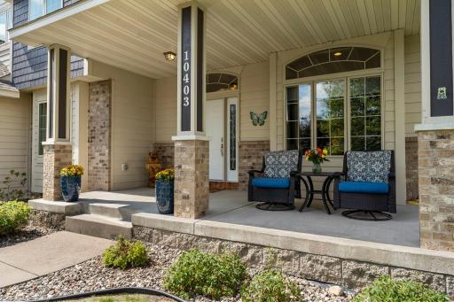 Enjoy a cup of coffee on the front porch