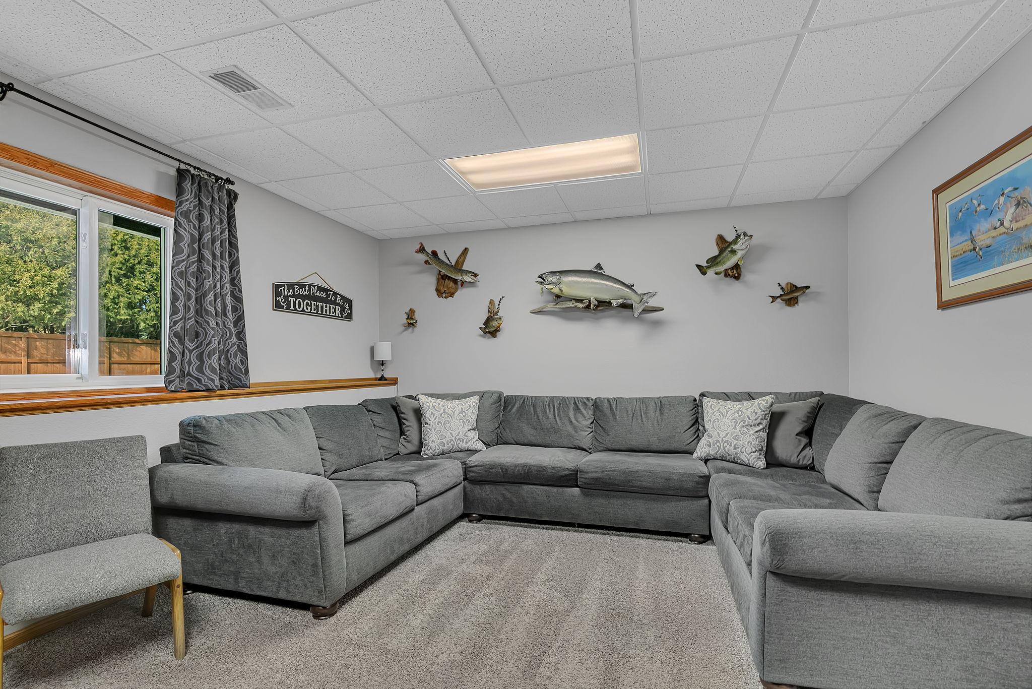 Downstairs Living Room 2 Custom Made Couch