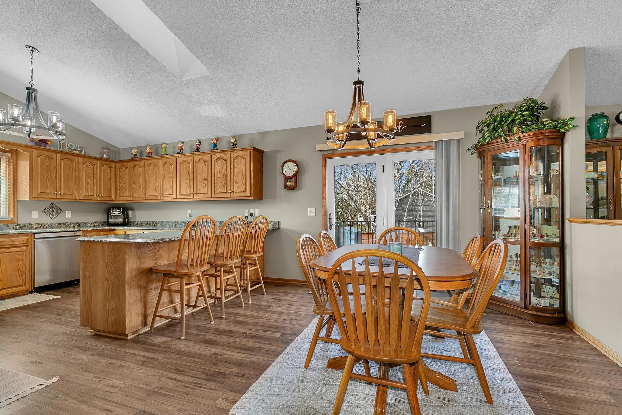 Upstairs Dining Room and Patio Door