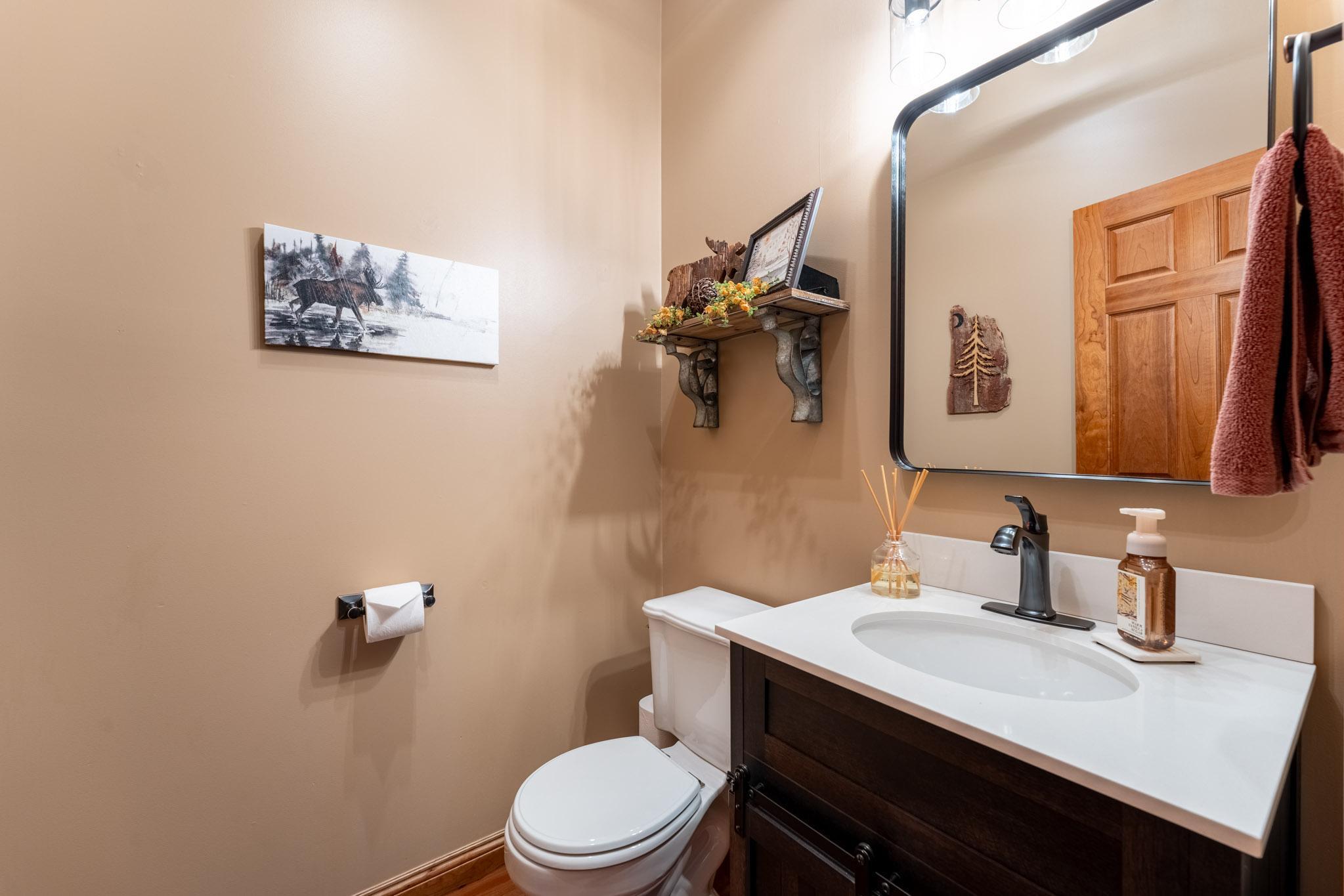 Main level half bathroom