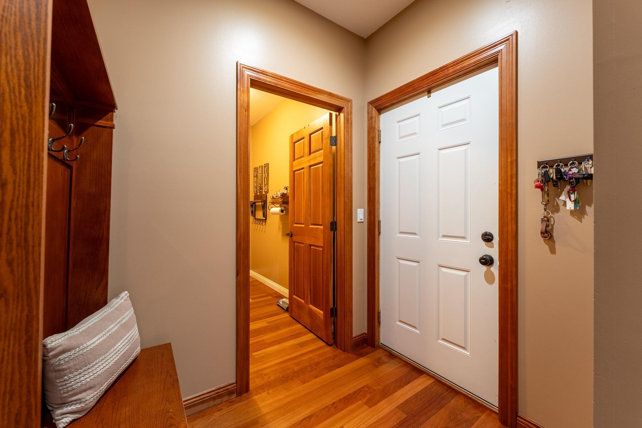 Access from the 4-car garage.