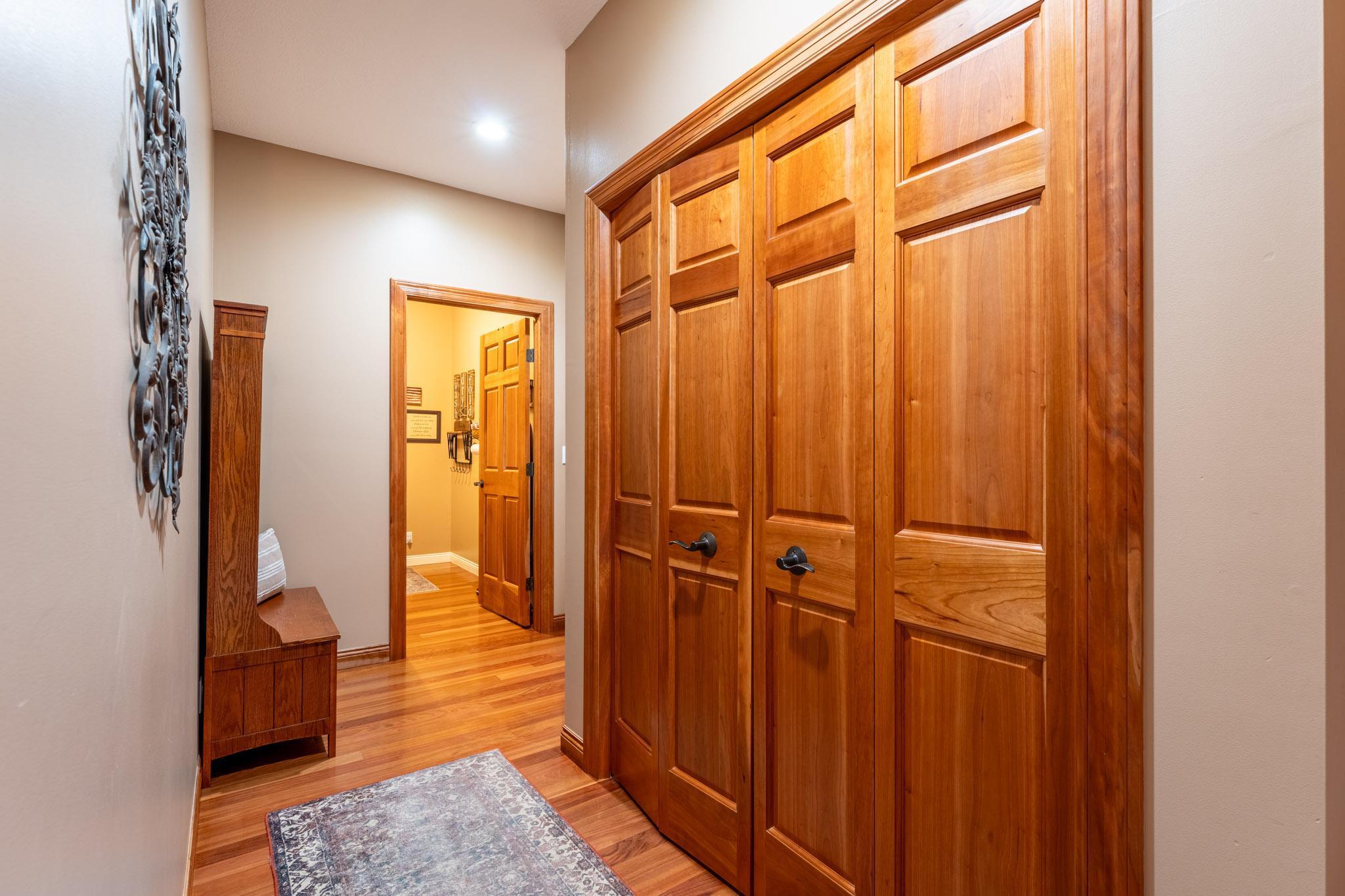 Large coat closet ideal for entrance from both front and back foyer.