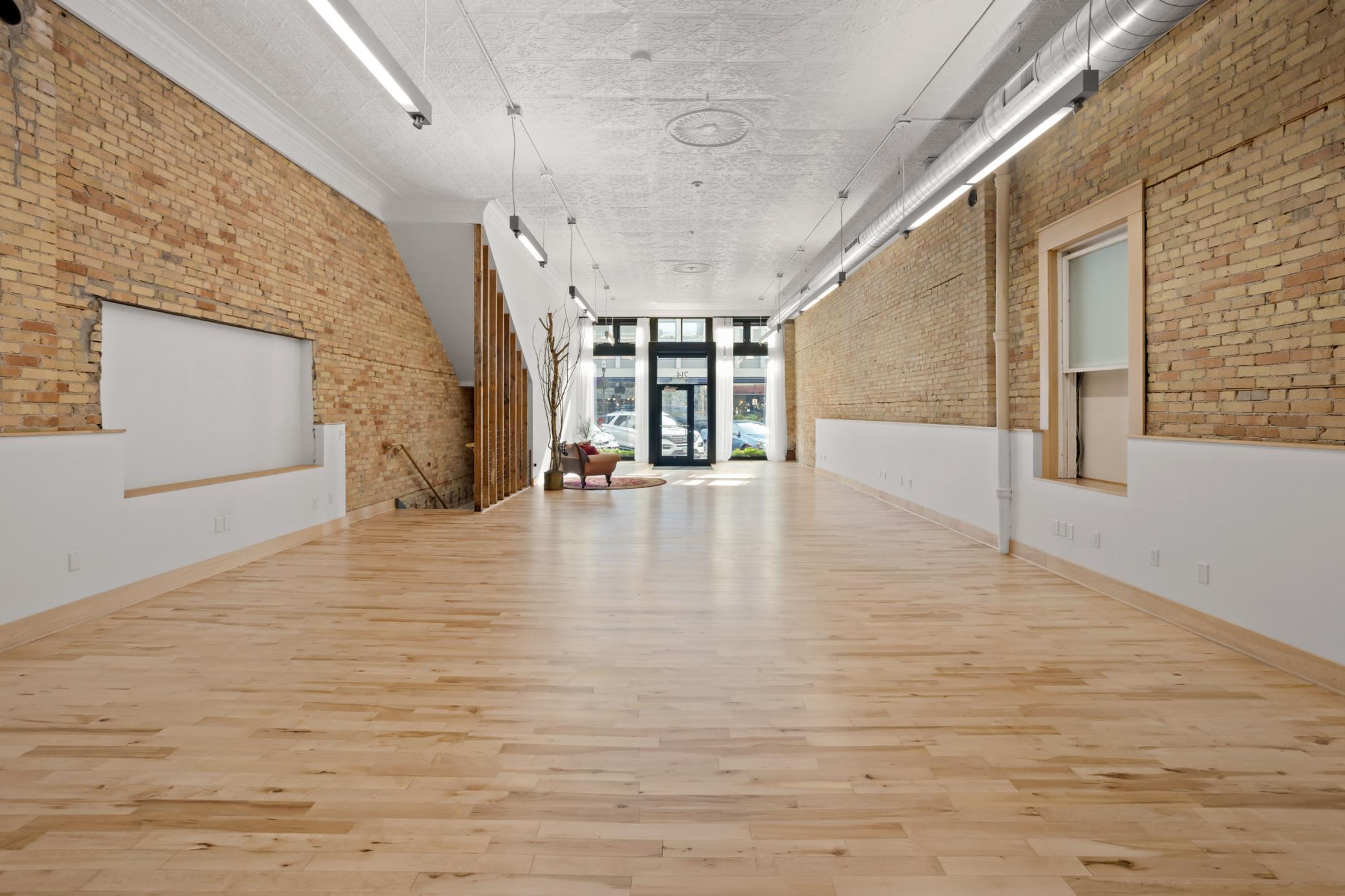 View from back of space looking toward front