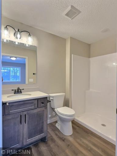 Private bath and walk in shower. Vinyl plank flooring and quartz countertops.