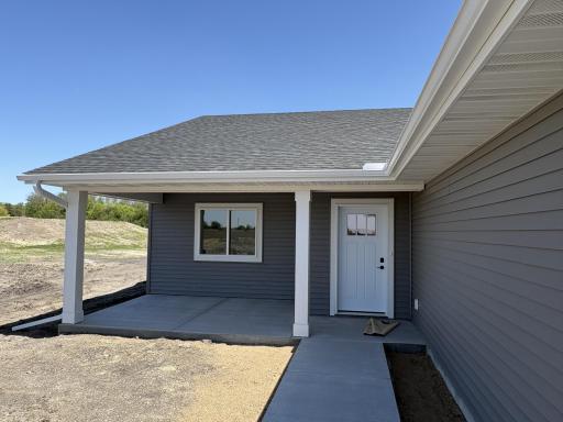 The front porch is street side great for conversations with the neighbors and should get a great sunset view from here.