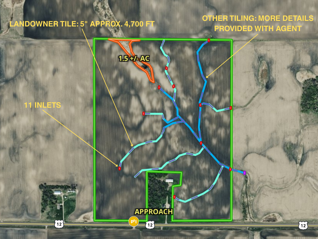 Drain Tile Map of 111 Acres