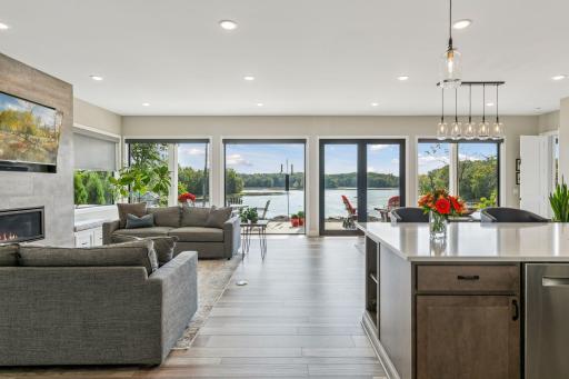 Photo for 4869 Linden Cove Lane, Savage, MN 55378 - listing #6802843 Panoramic Lake View from Family Room/Kitchen