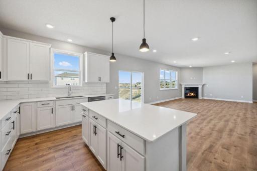 Photo for 6090 Jensen Avenue South, Cottage Grove, MN 55016 - listing #6803099 Wide open floorplan. BRAND NEW floorplan by D.R. Horton just released. Now Available in Northwick Valley to purchase. Actual home for sale will have the white cabinet package and the gas fireplace shown here.