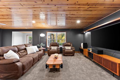 Wired for surround sound and perfect spot for movie nights