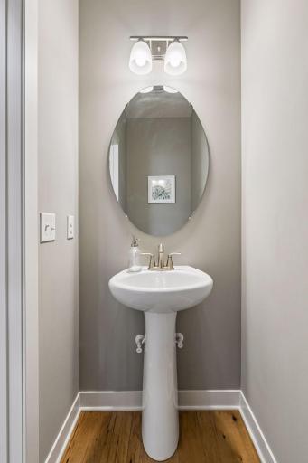 Half bathroom on the main level.