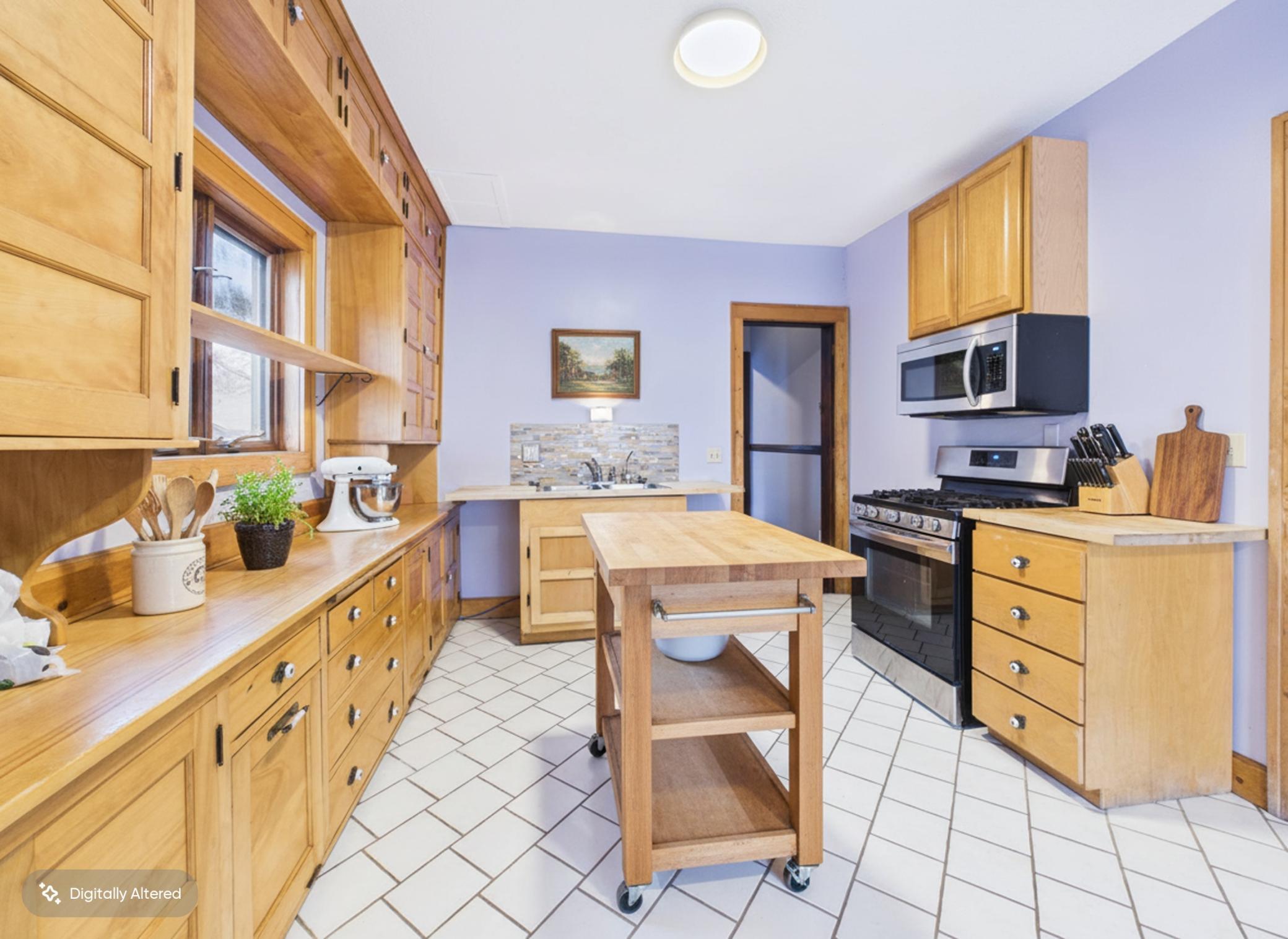 Virtually staged kitchen - 3032 Longfellow Ave., Minneapolis