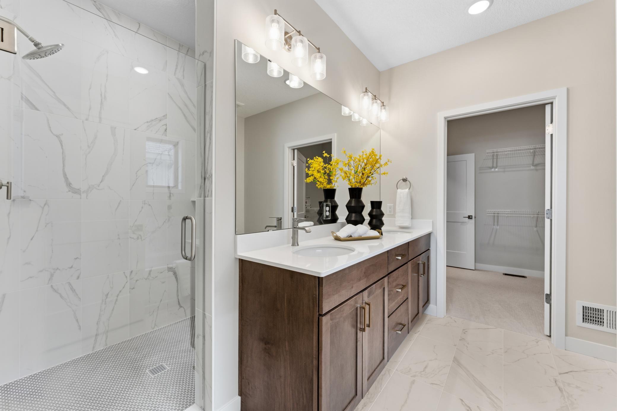 Sneak peak at the walk-in shower