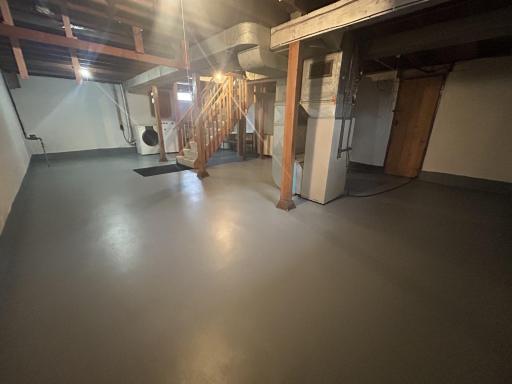 Unfinished lower level