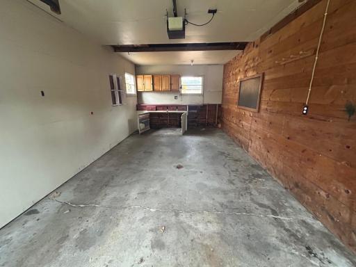 Attached garage with storage