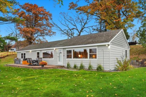 Private level lakeshore with an amazing view from your deck!