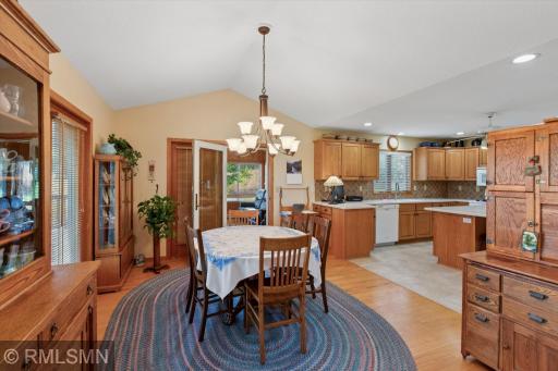 Dining room is right off the kitchen - great for entertaining!